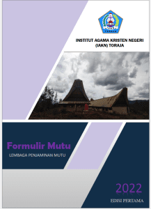 Formulir Mutu IAKN Toraja